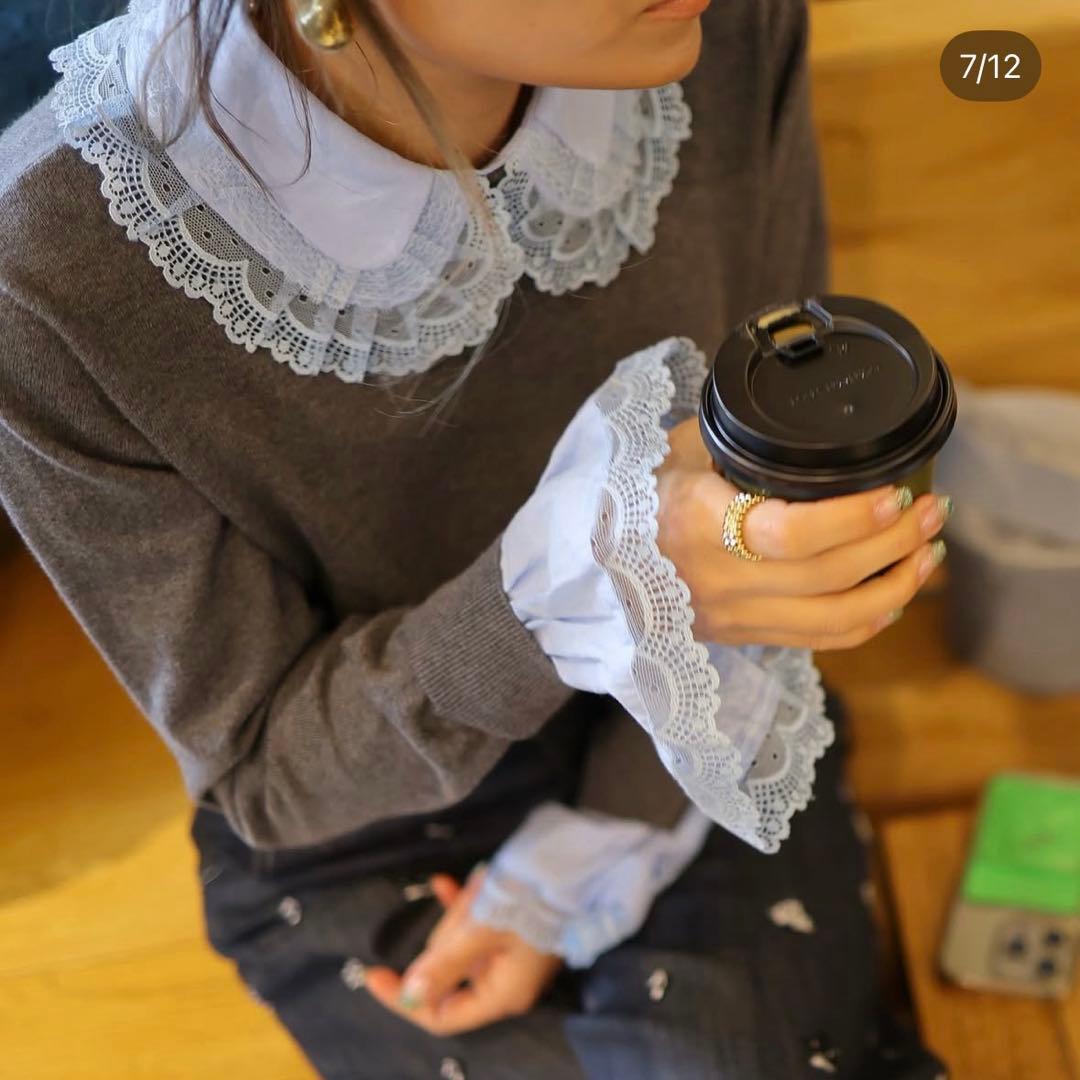 新品タグ付きgypsohilaジプソフィア レース ニット yori bibiy - メルカリ