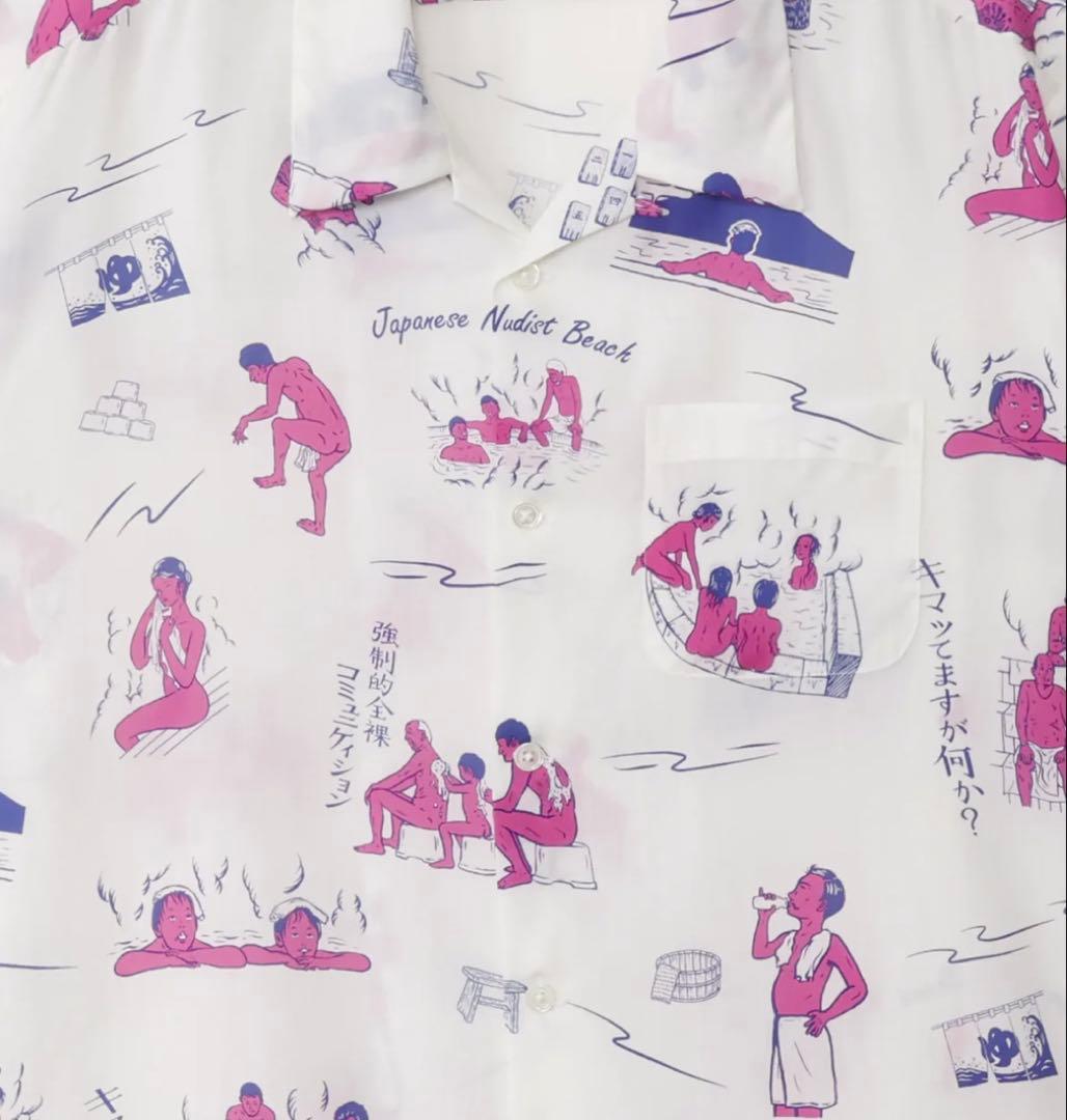 Eanbe 銭湯柄 アロハシャツ 長袖 - メルカリ