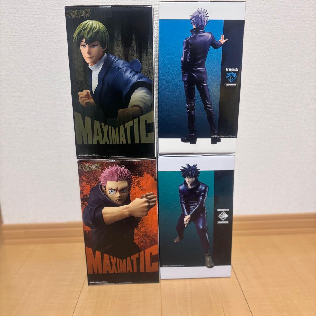 呪術廻戦 五条悟 虎杖 伏黒 禪院 グランディスタ フィギュア 4体まとめ