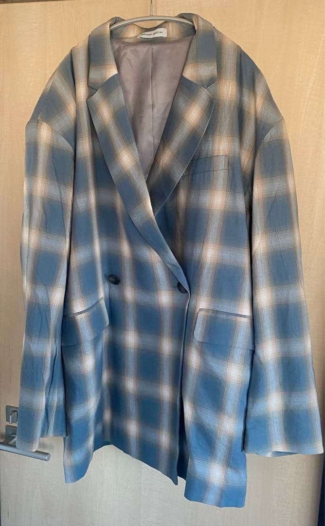 MAISON SPECIAL チェックオーバージャケット