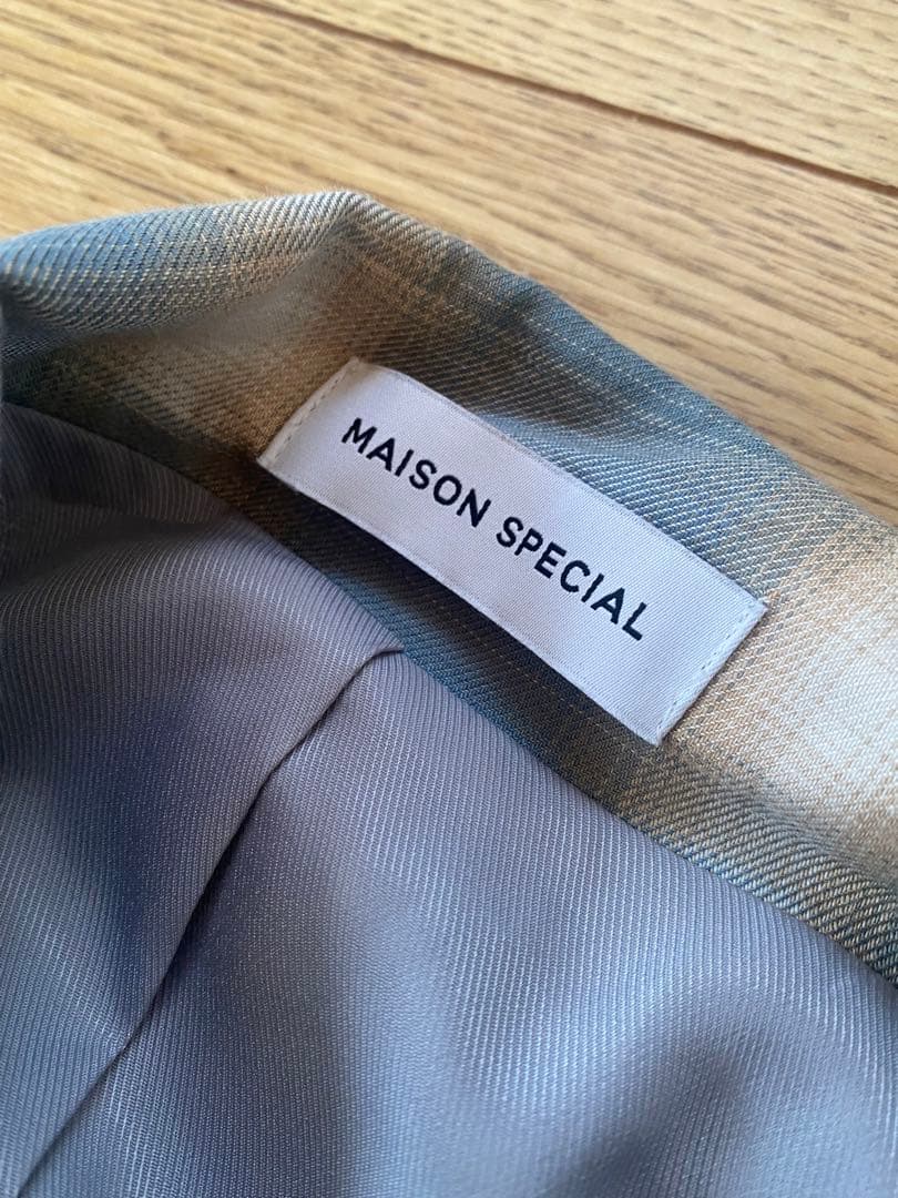 MAISON SPECIAL チェックオーバージャケット