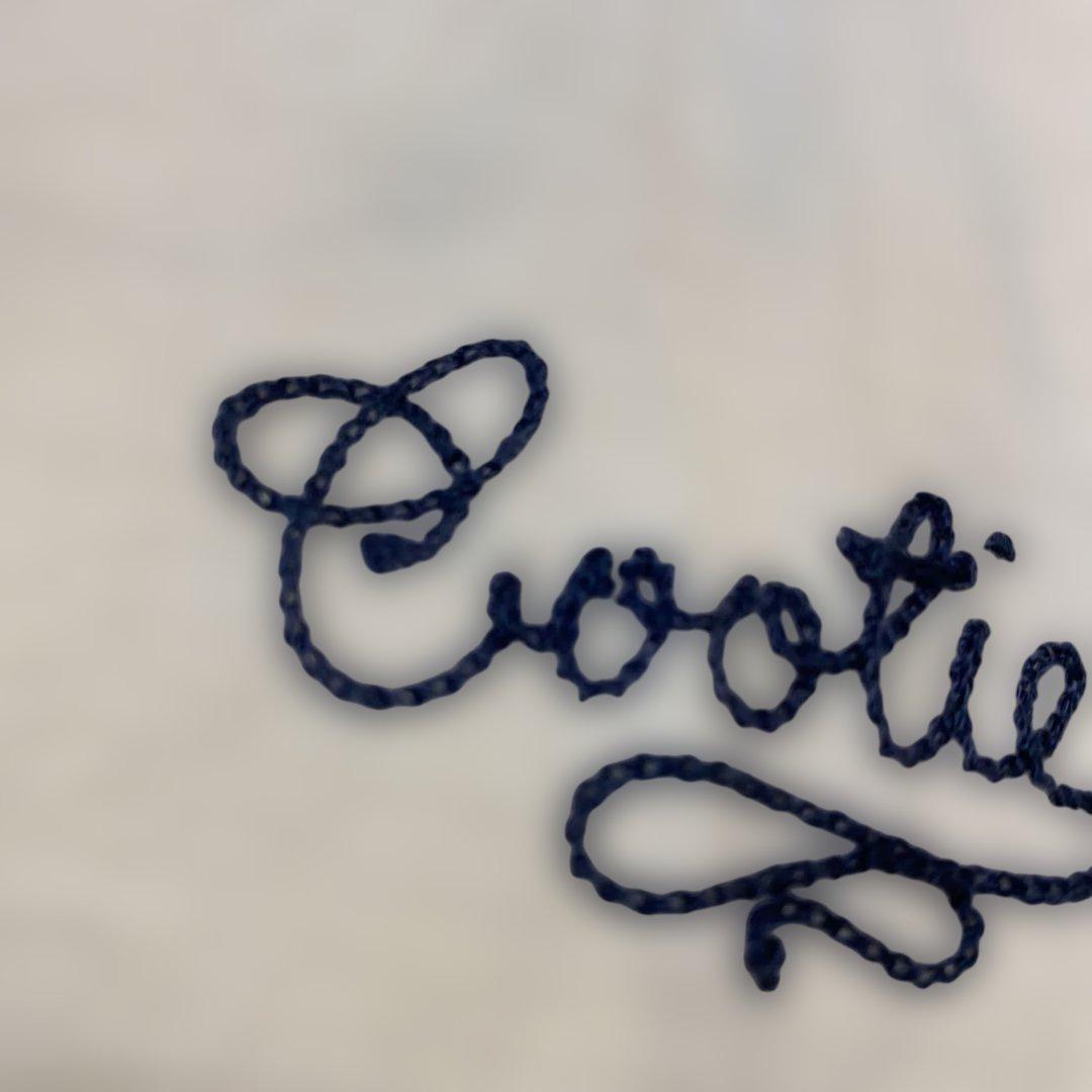 クーティーラグランスリーブ刺繍5分丈袖 ロンT ハチハチワンツーXL