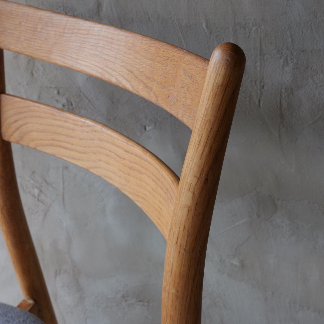 フルメンテ済　日進木工 スタッキングチェア オールドオーク2脚　全面研磨座面新品