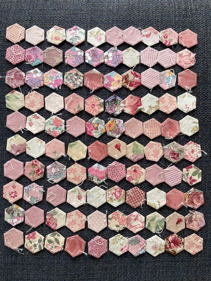 （369）ヘキサゴン 正六角形 パッチワーク 製作途中