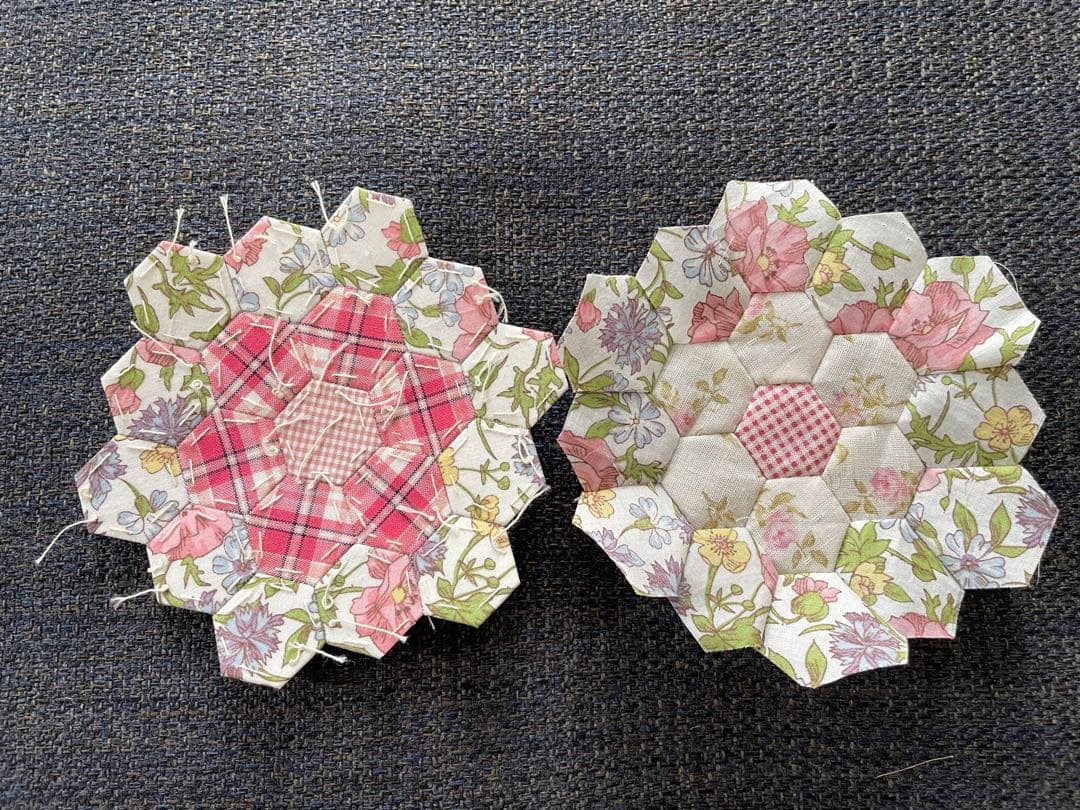 （369）ヘキサゴン 正六角形 パッチワーク 製作途中