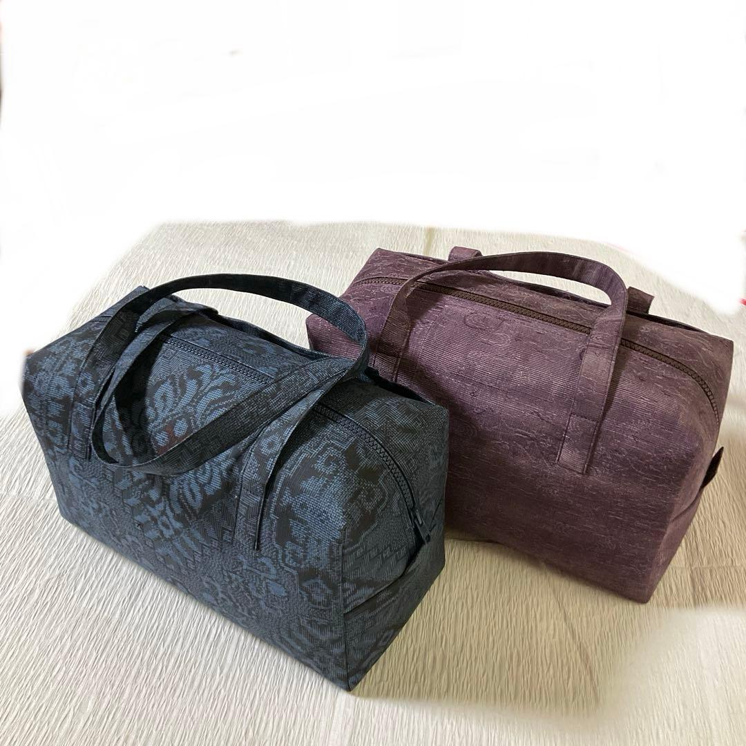 和装バック　利休バック　紬　ハンドメイド