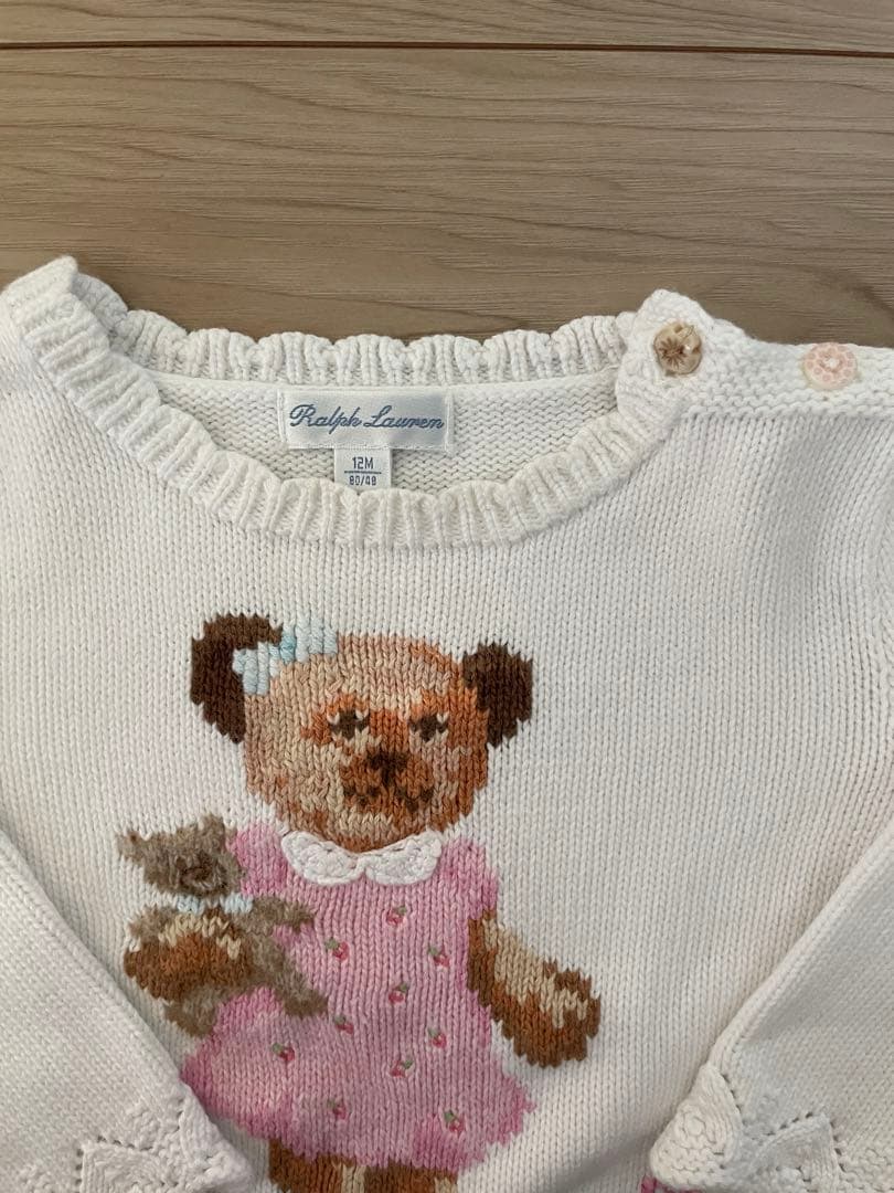 Ralph Lauren 80cmクマ刺繍ニット - メルカリ
