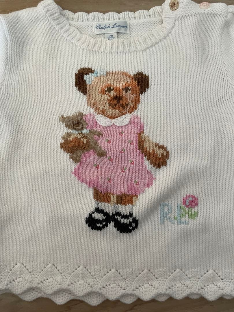 Ralph Lauren 80cmクマ刺繍ニット - メルカリ