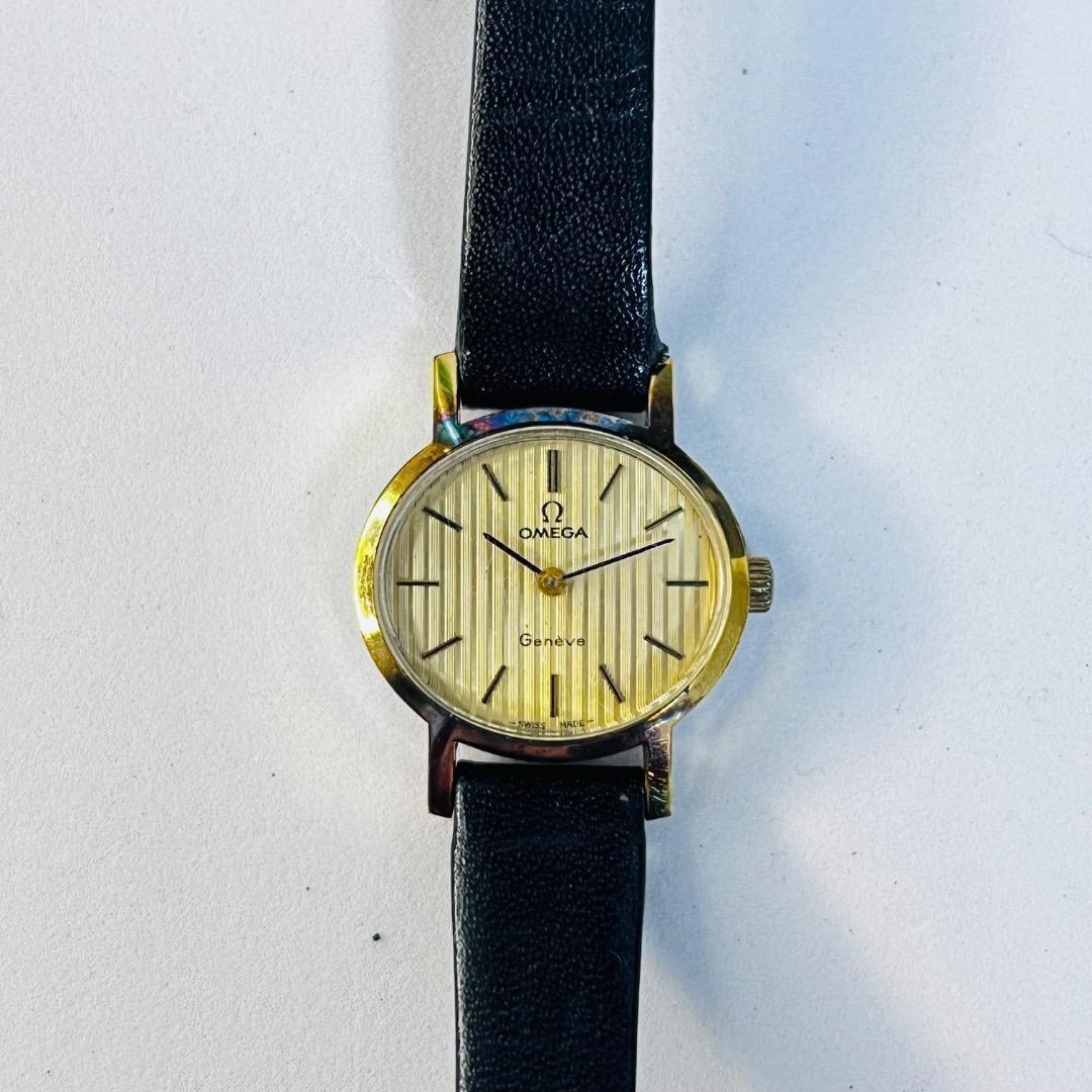 稼働 オメガ OMEGA 手巻き 機械式 オーバル 稼働 レア レディース