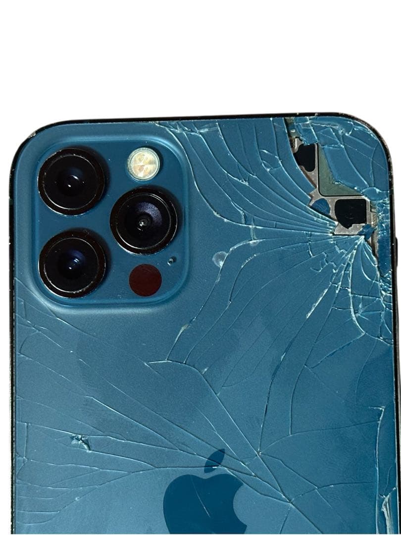 iPhone 12 Pro 256GB 青 背面ひび割れありジャンク品 - メルカリ