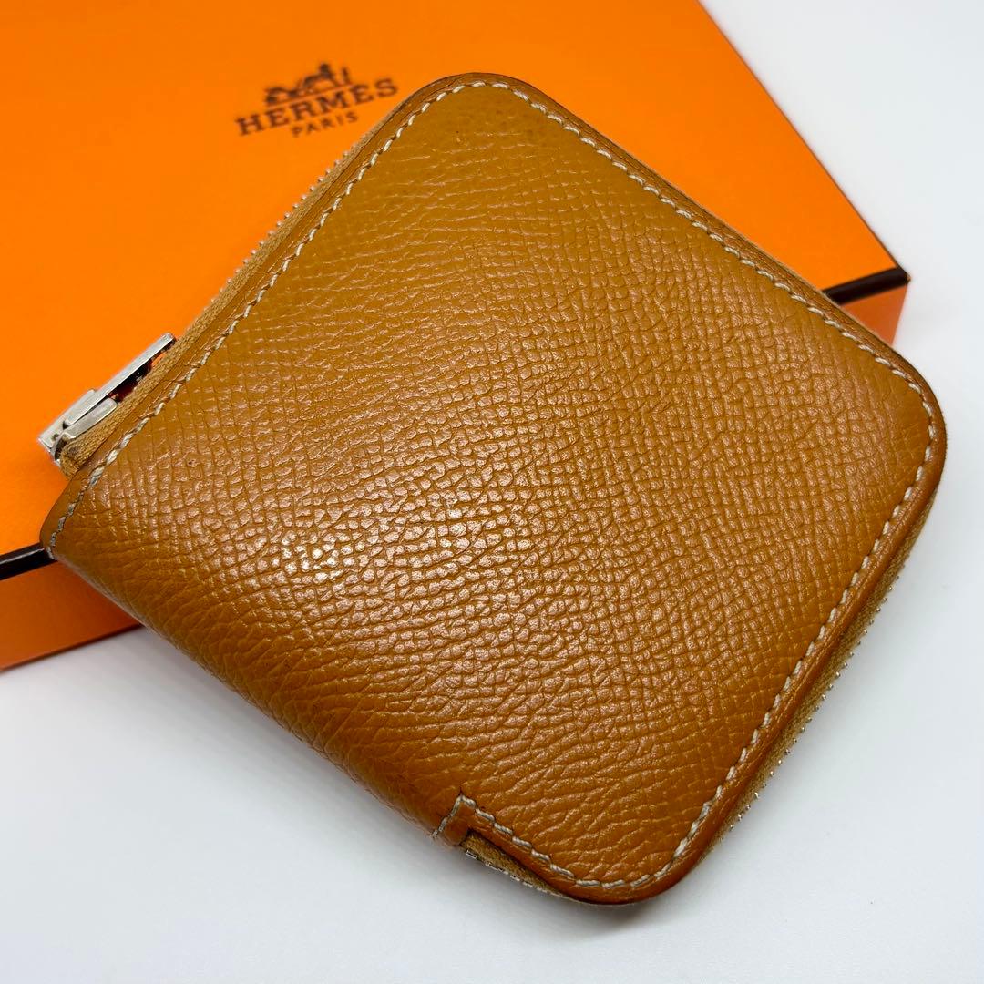 【エルメス】HERMES シルクイン ケース 小銭入れ レザー ブラウン エルメス HERMES コインケース・小銭入れ SILKIN シルクイン【FITHOUSE