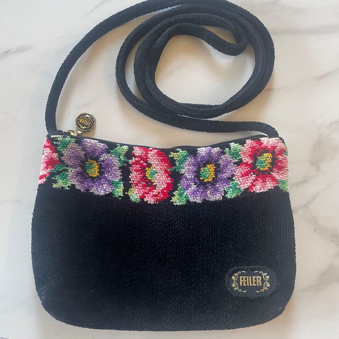 FEILER 花柄刺繍 ショルダーバッグ - メルカリ