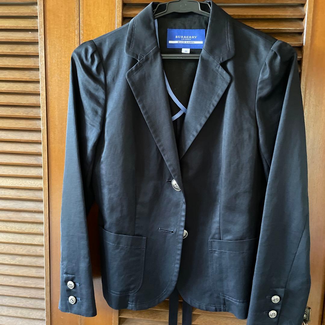 BURBERRY BLUE LABEL ブラック テーラードジャケット 38 - メルカリ