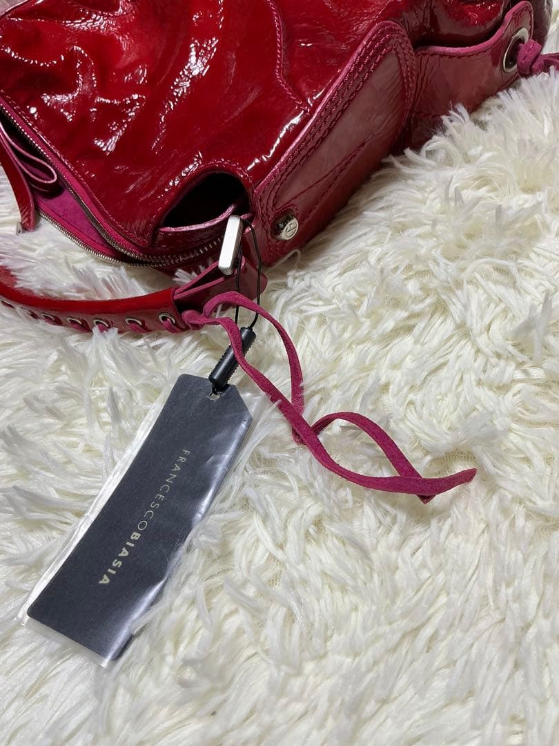 最終価格 FRANCESCO BIASIA パテントレザーバッグ タグ付き未使用