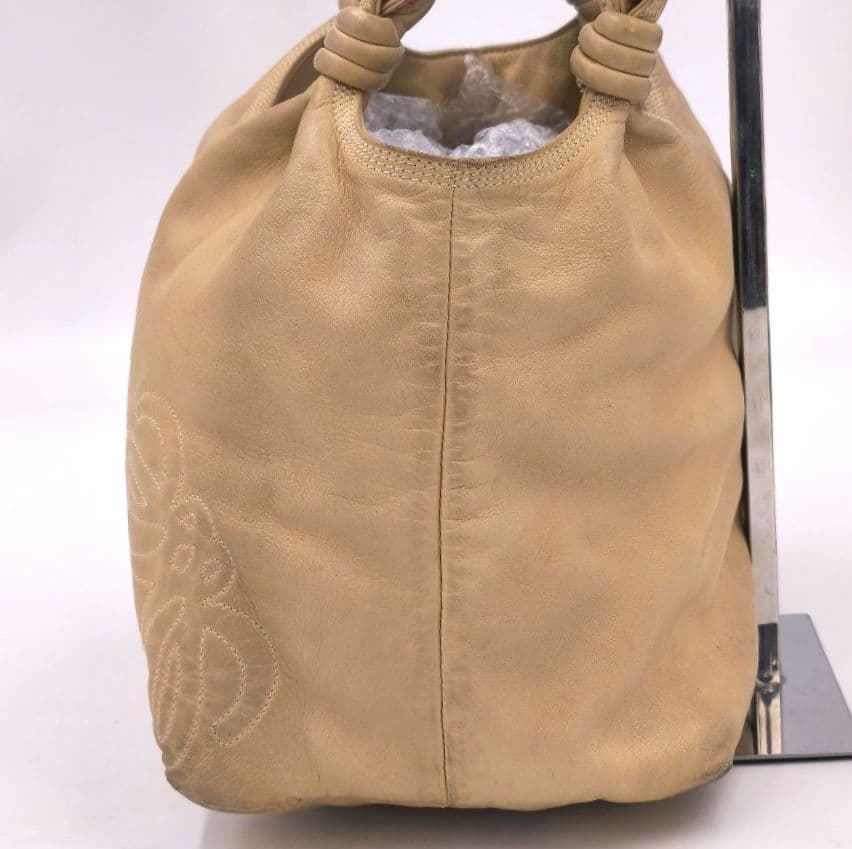 高級◎】ロエベ ハンドバッグ アナグラム 本革 ノットハンドル