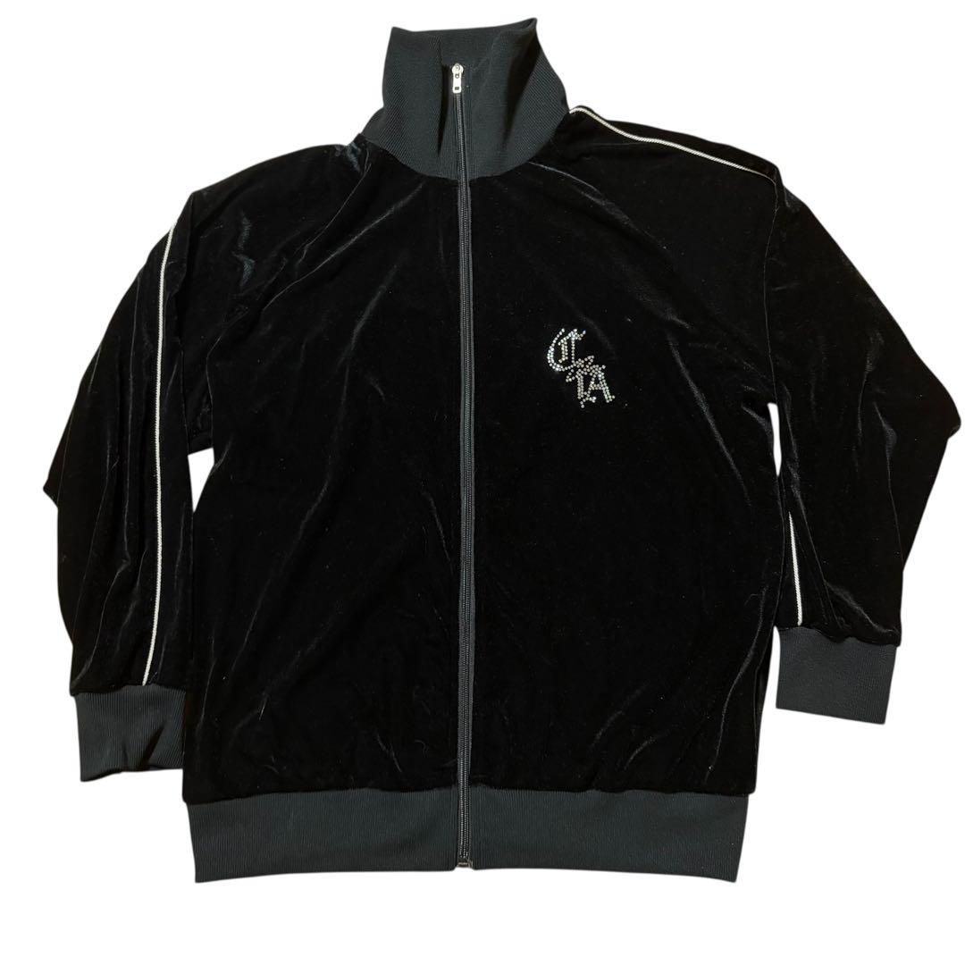 ciatre トラックジャケット　ベロア　シアター　ブラック　ラインストーン　M