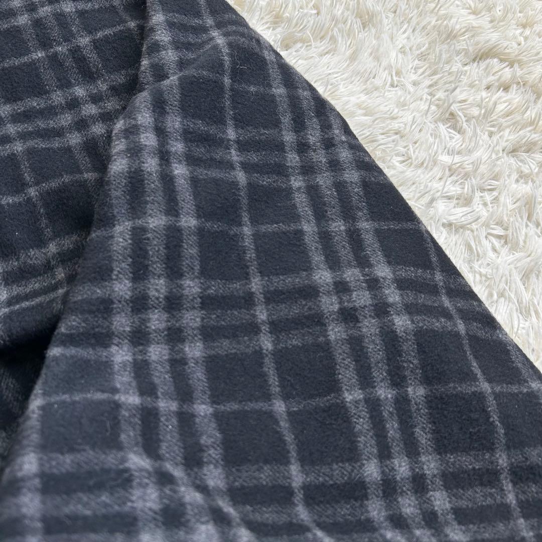 バーバリーロンドン ポンチョ ノバチェック クルミボタン ウール美品