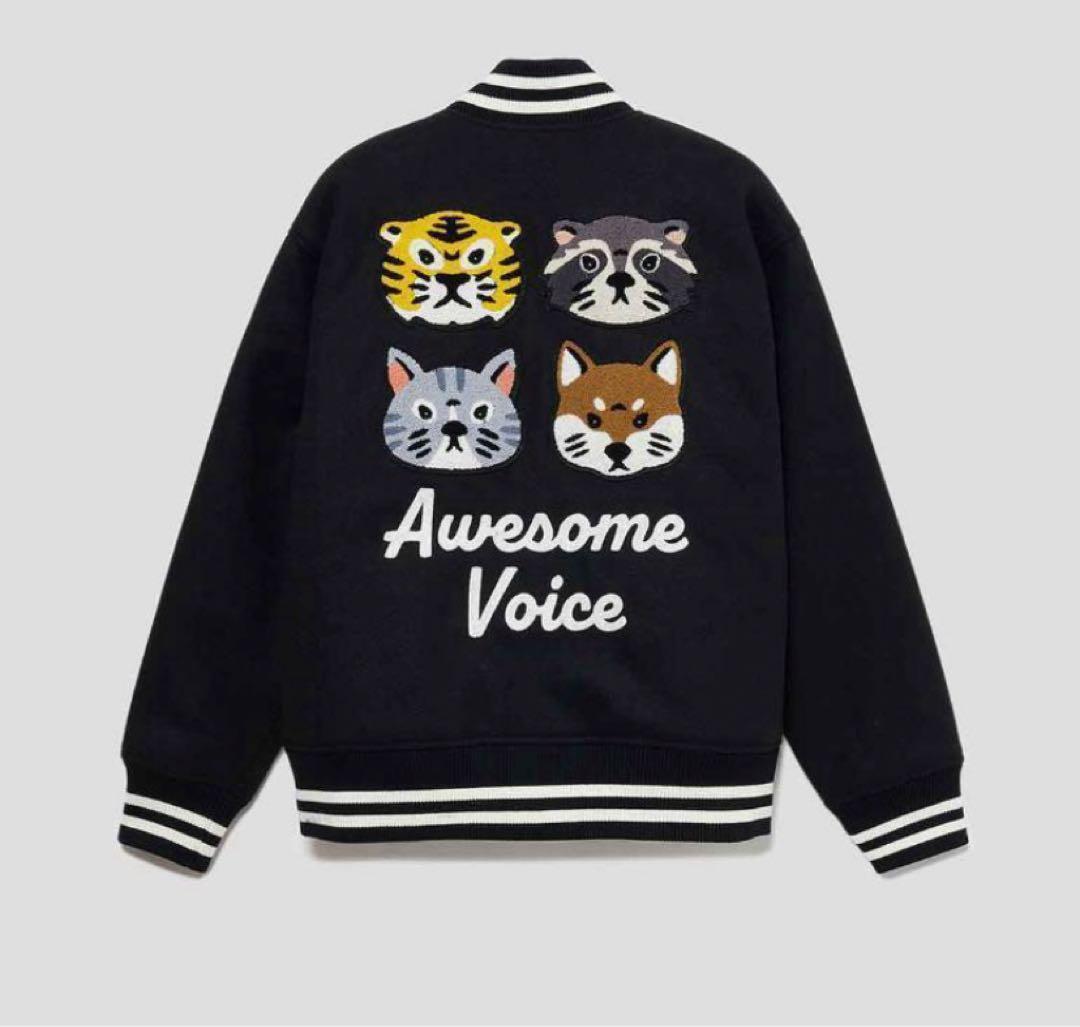 大幅値下げ新品グラニフオーサムボイスアニマルズスタジアムジャンパーXL 極美品 グラニフ graniph スタジャン オーサムタイガー オーサムボイス