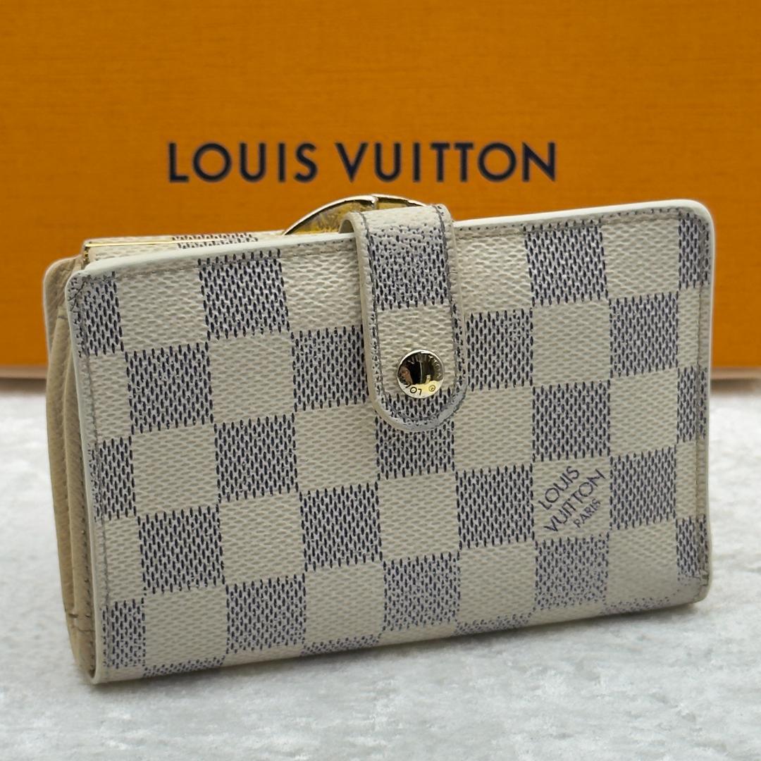 ルイヴィトン ダミエ アズール ヴィエノワ 二つ折り がま口 財布 新型