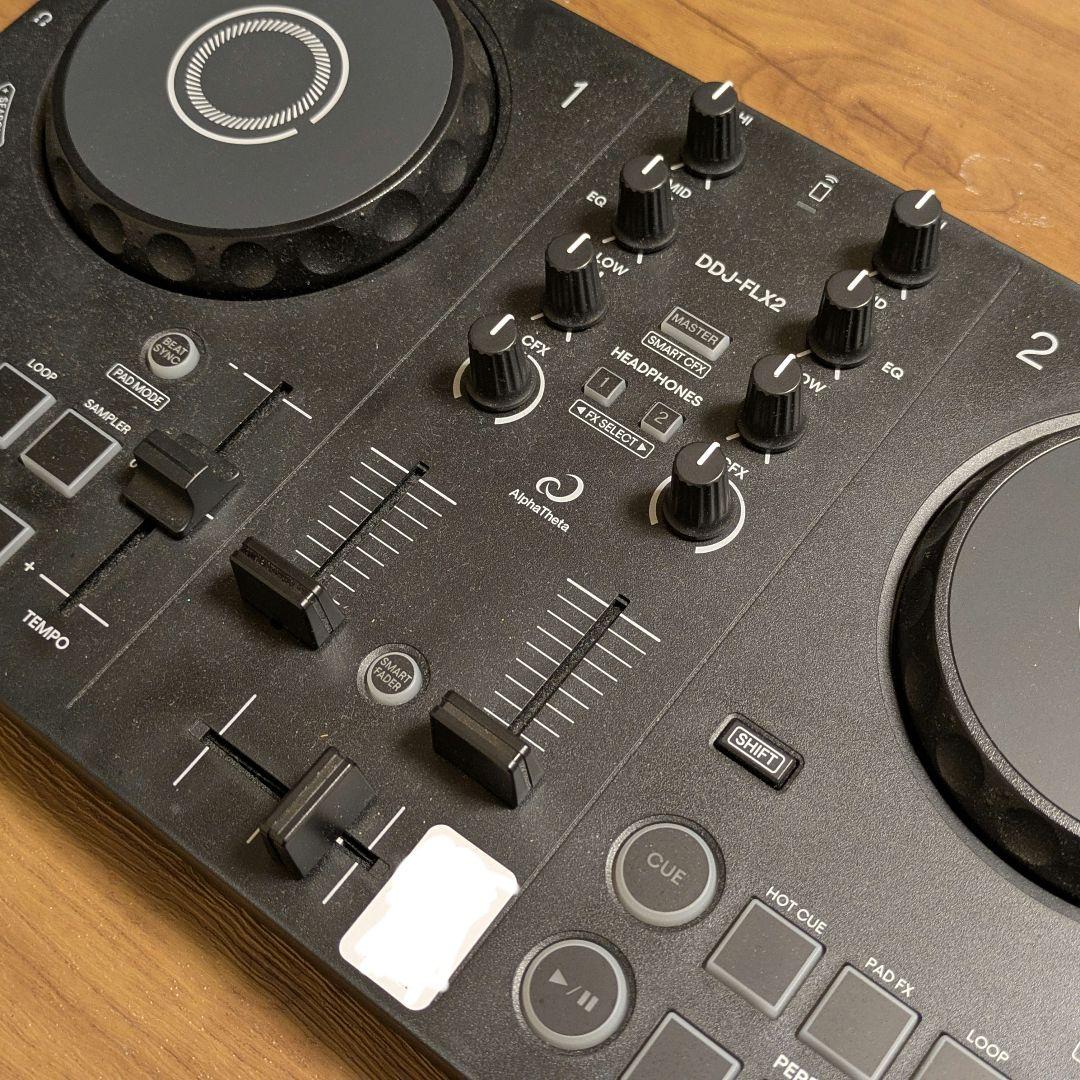 DJ FLX-12 ブラック DJコントローラー DDJ-FLX4 - マルチアプリ対応2ch DJコントローラー (Black)