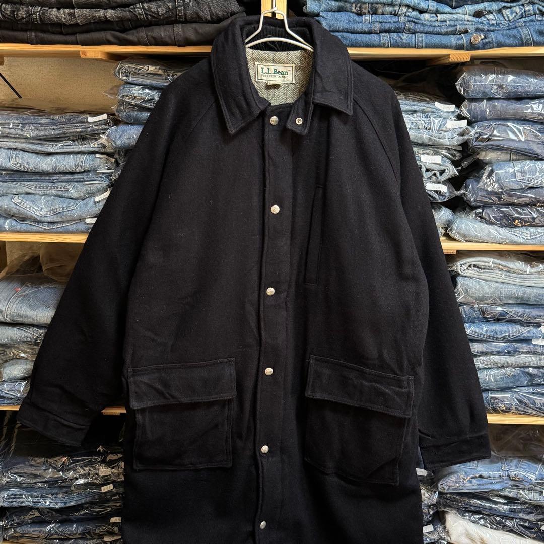 L.L.BEAN 80s USA製 ウールストームコート ダークネイビー