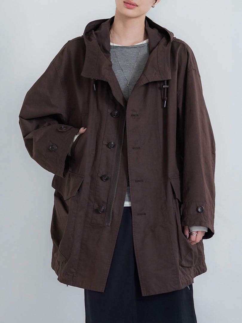 crewre クルーレ ピーチスキンモッズコート　ダークブラウン crewre online store / coat