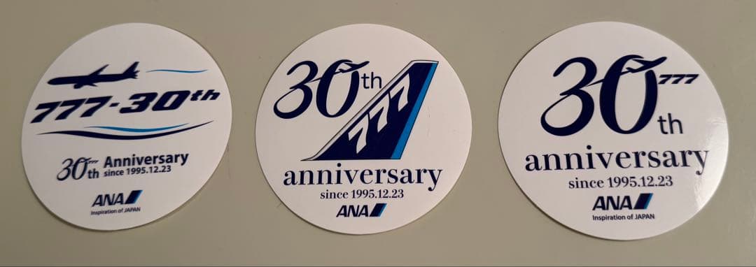 ANA 777 30th Anniversary ステッカーセット ANA 777 30th Anniversary