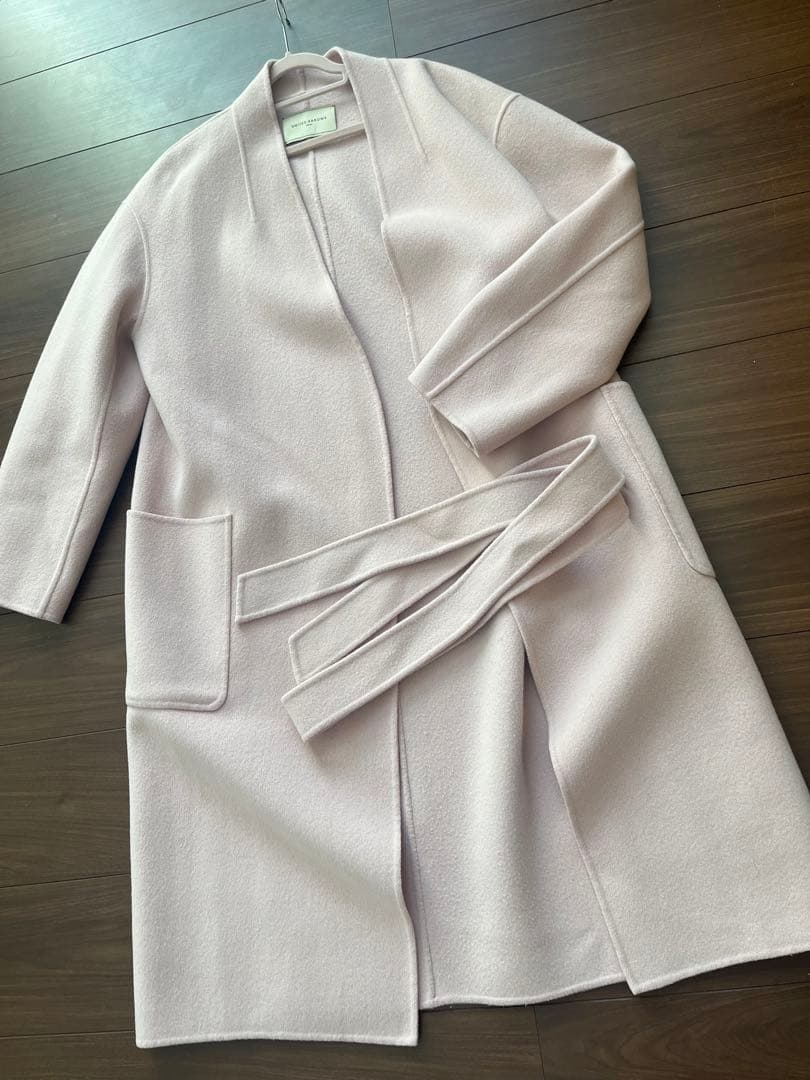 ユナイテッドアローズ リバー ノーカラーコート ピンク - メルカリ