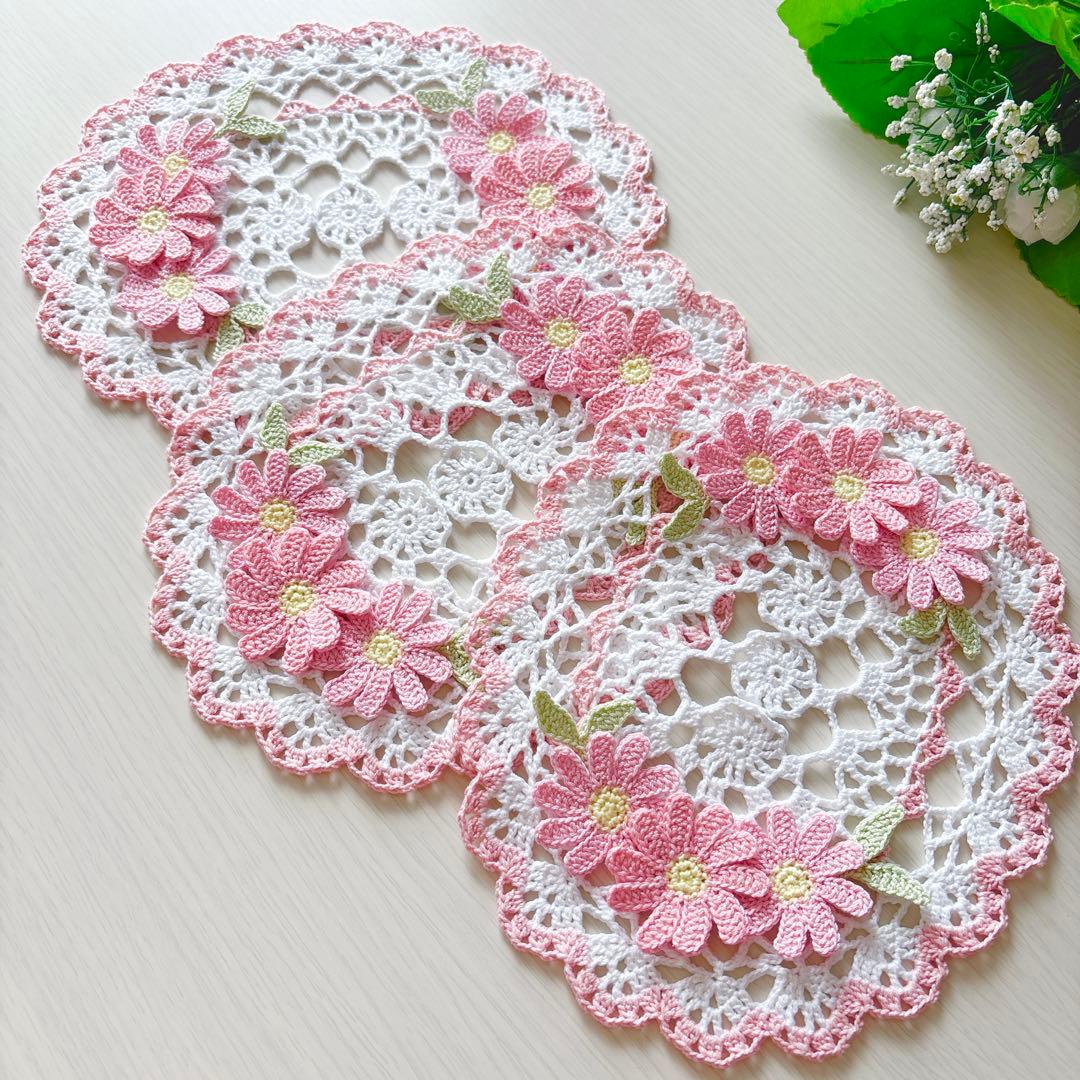 ʕ⁠´⁠•⁠ᴥ⁠•⁠`⁠ʔ様専用❁.*・゜レース編みドイリー❁.*・゜ - メルカリ