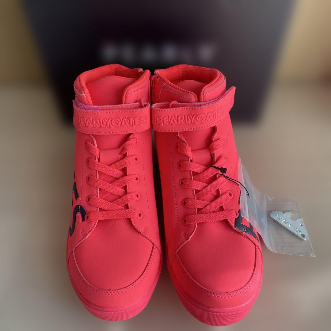 新品PEARLY GATES GATES ハイカットシューズ ピンク25cm - メルカリ