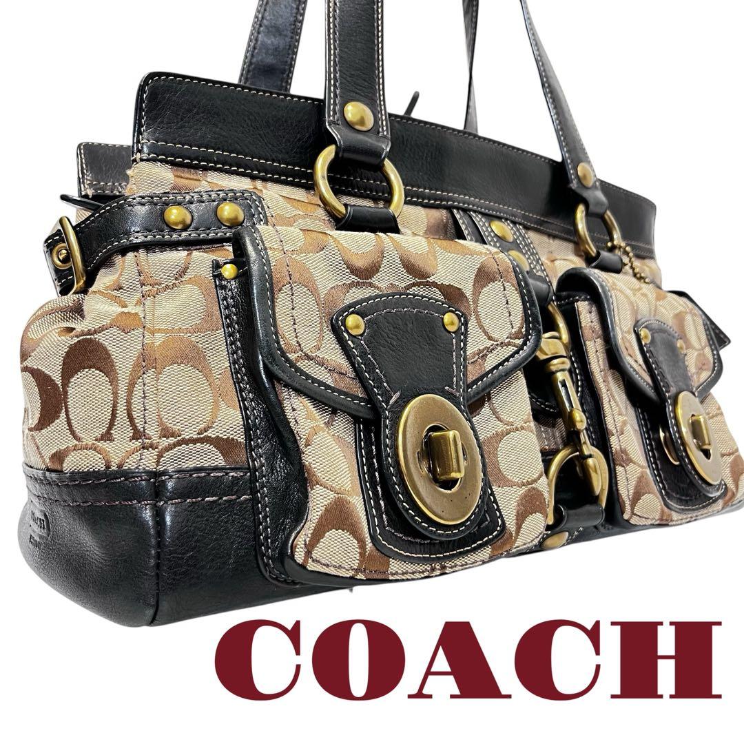 レア】COACH コーチ レガシー シグネチャー サッチェル 11143