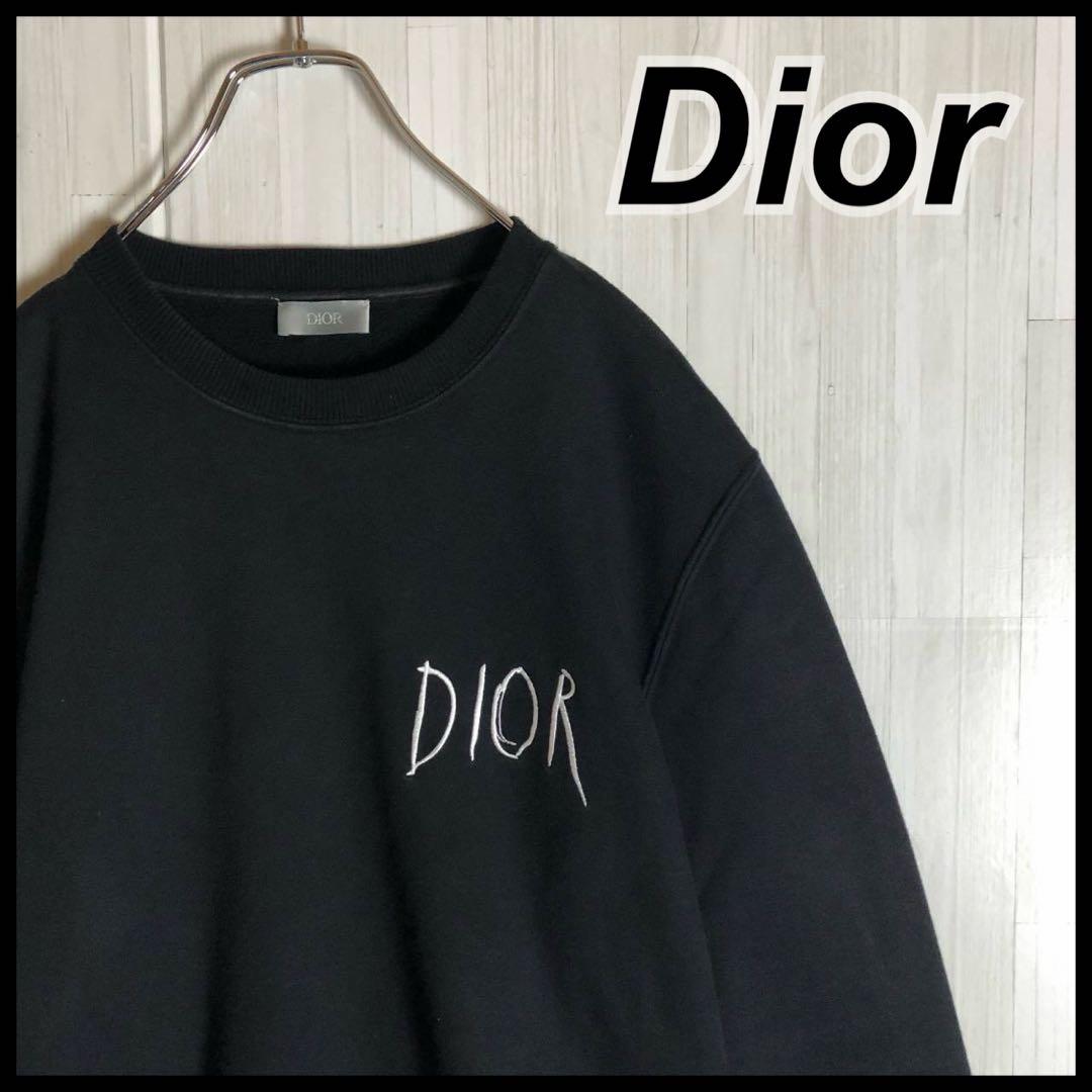 美品】ディオール×レイモンドペティボン 19aw 刺繍ロゴ スウェット 黒