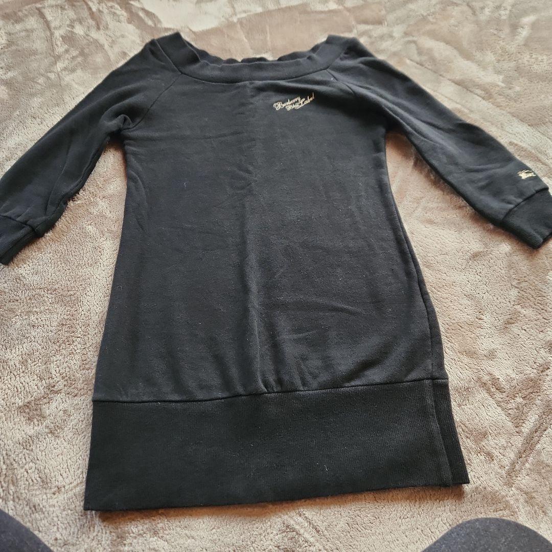 Burberry Blue Label ブラックワンピース 長袖 - メルカリ