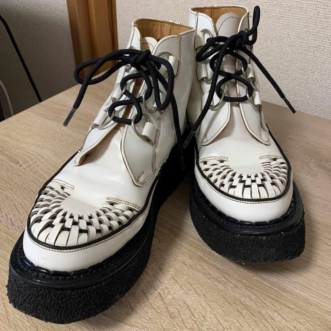 おすすめ品e coxハイカットラバーソール(UK6)ホワイト(中古品)