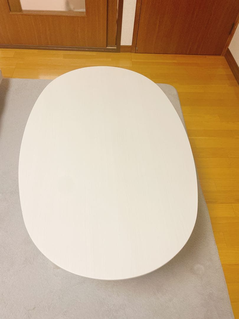 ニトリ こたつ毛布＆楕円形リビングこたつ(GC03R 105 WW) - メルカリ