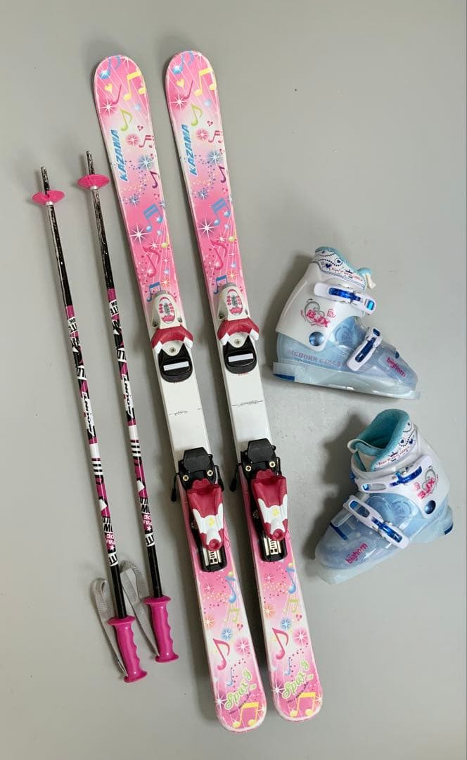 KAZAMA ジュニアスキーセット　板116cm／ブーツ22cm HEAD（ヘッド） スキー板 スキーセット ジュニア キッズ スキー4点