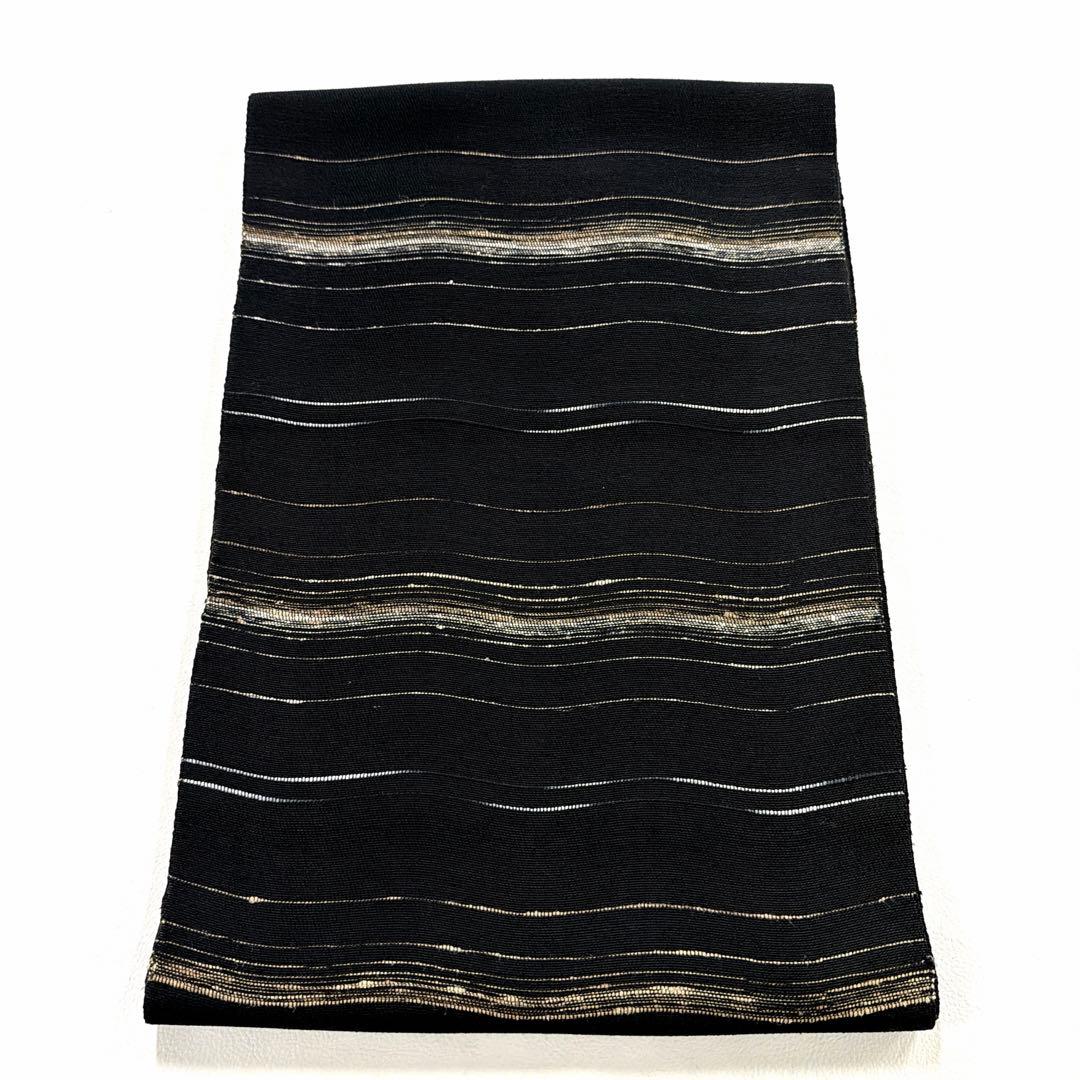 帯6826 ○やまと誂製 高級 正絹 ぜんまい紬 松葉仕立て 名古屋帯