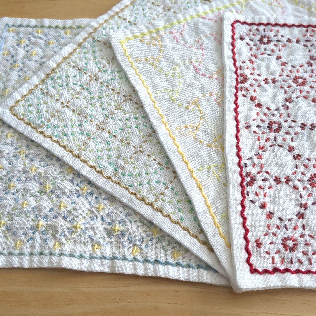 刺し子ふきん完成品(ミニミニ4) - メルカリ