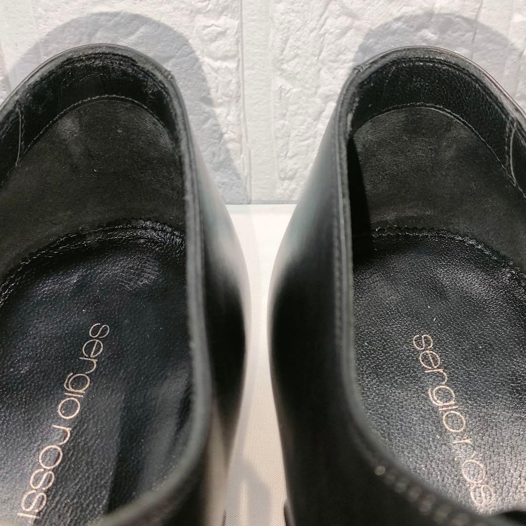 Sergio Rossi　セルジオロッシ　プレーントゥ　ブラック　25.5cm