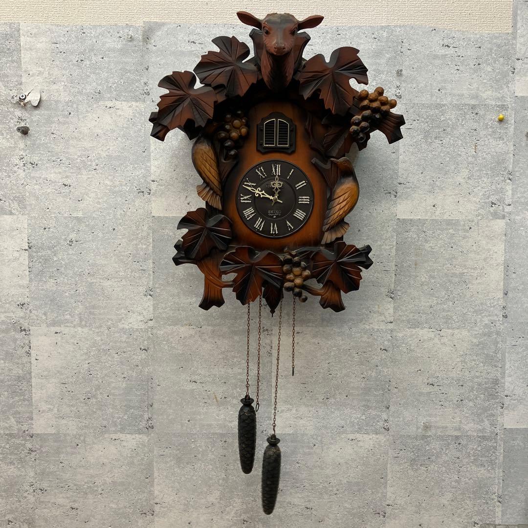 ジャンク品 セイコー クオーツ 鳩時計 カッコー時計 振り子時計 掛時計