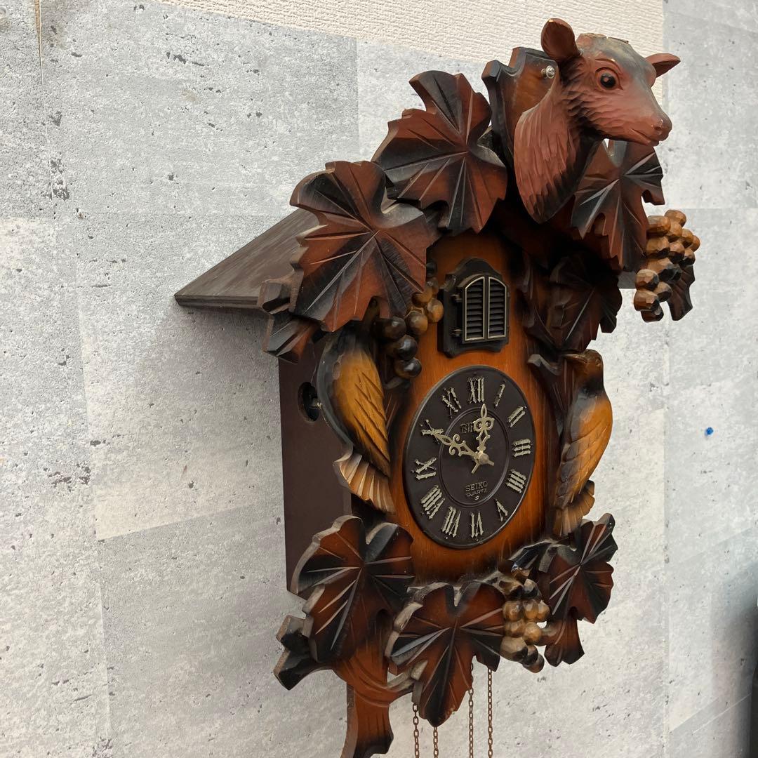 ジャンク品 セイコー クオーツ 鳩時計 カッコー時計 振り子時計 掛時計