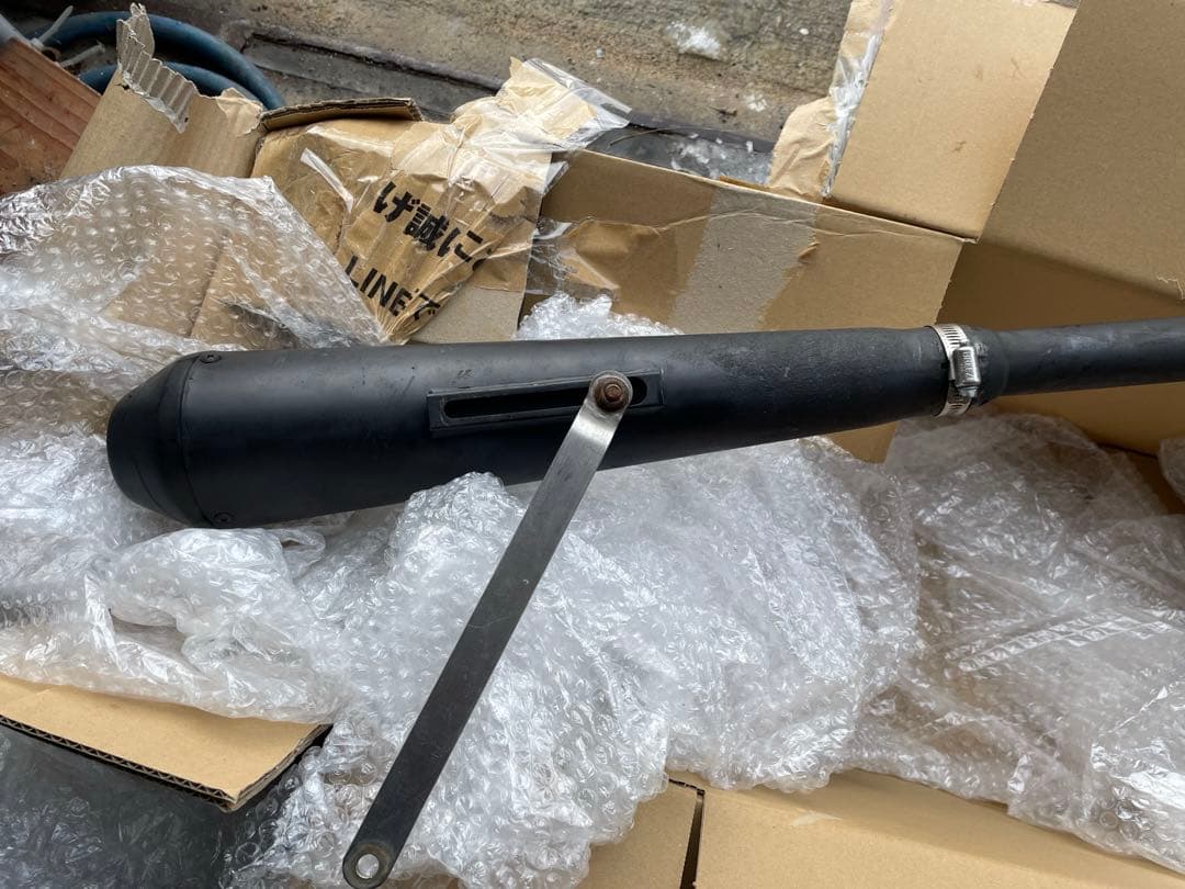 YB125SP メガホンマフラー ブラック