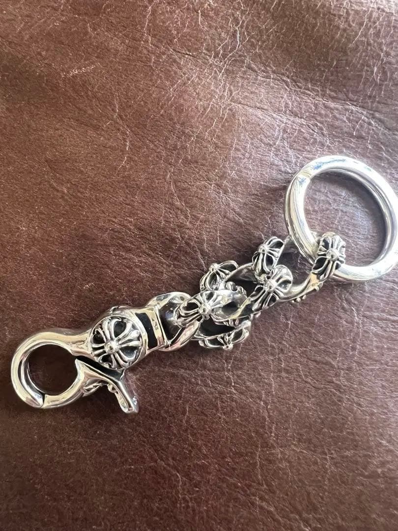 シルバーキーチェーン[シルバー925]2 シルバー925 キーチェーン クリップ シルバーキーホルダー クロス