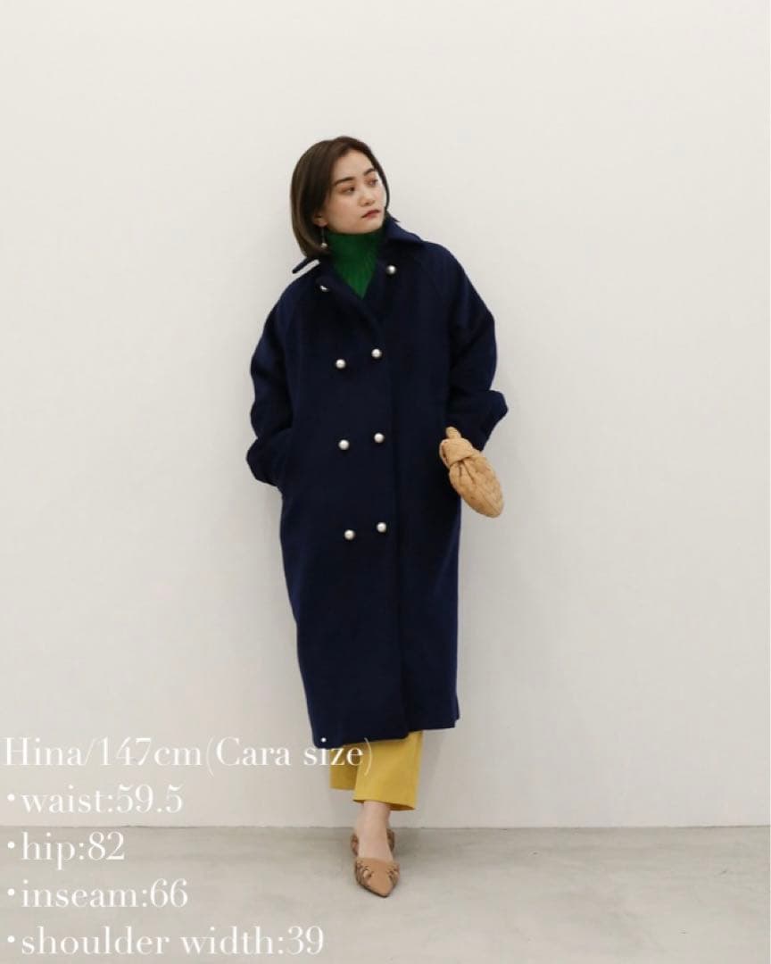 新品 試着のみ】 Cara by katrin tokyoのパールボタンコート - メルカリ