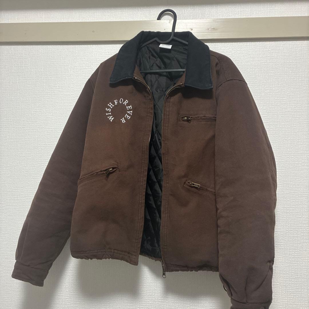 WISH FOREVER ブラウン ジップアップジャケット - メルカリ