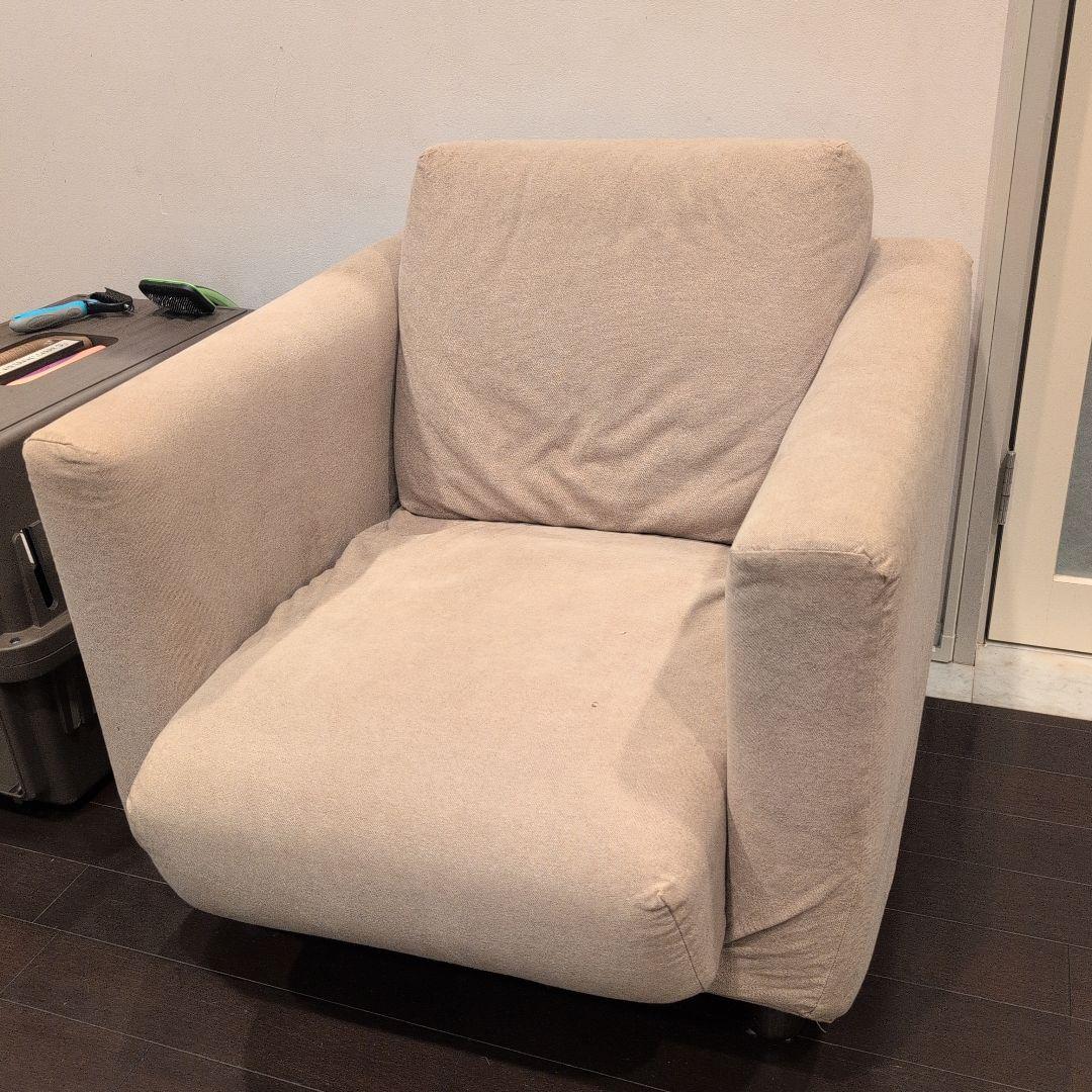 無印1人掛けソファ (カバー2種類付） Mujiソファ用ソファカバー - 完璧にフィットするスリップカバー