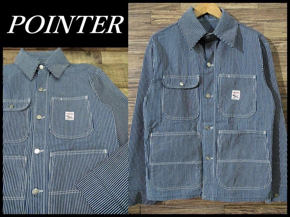 美品 90s USA製 ポインター ヒッコリー チョア コート カバーオール S