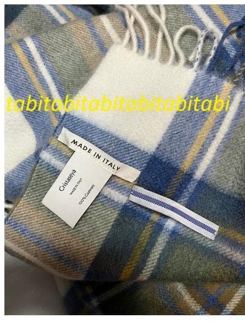 2/10限定値下　レア　cristaseya　カシミヤ　チェック　ポンチョ