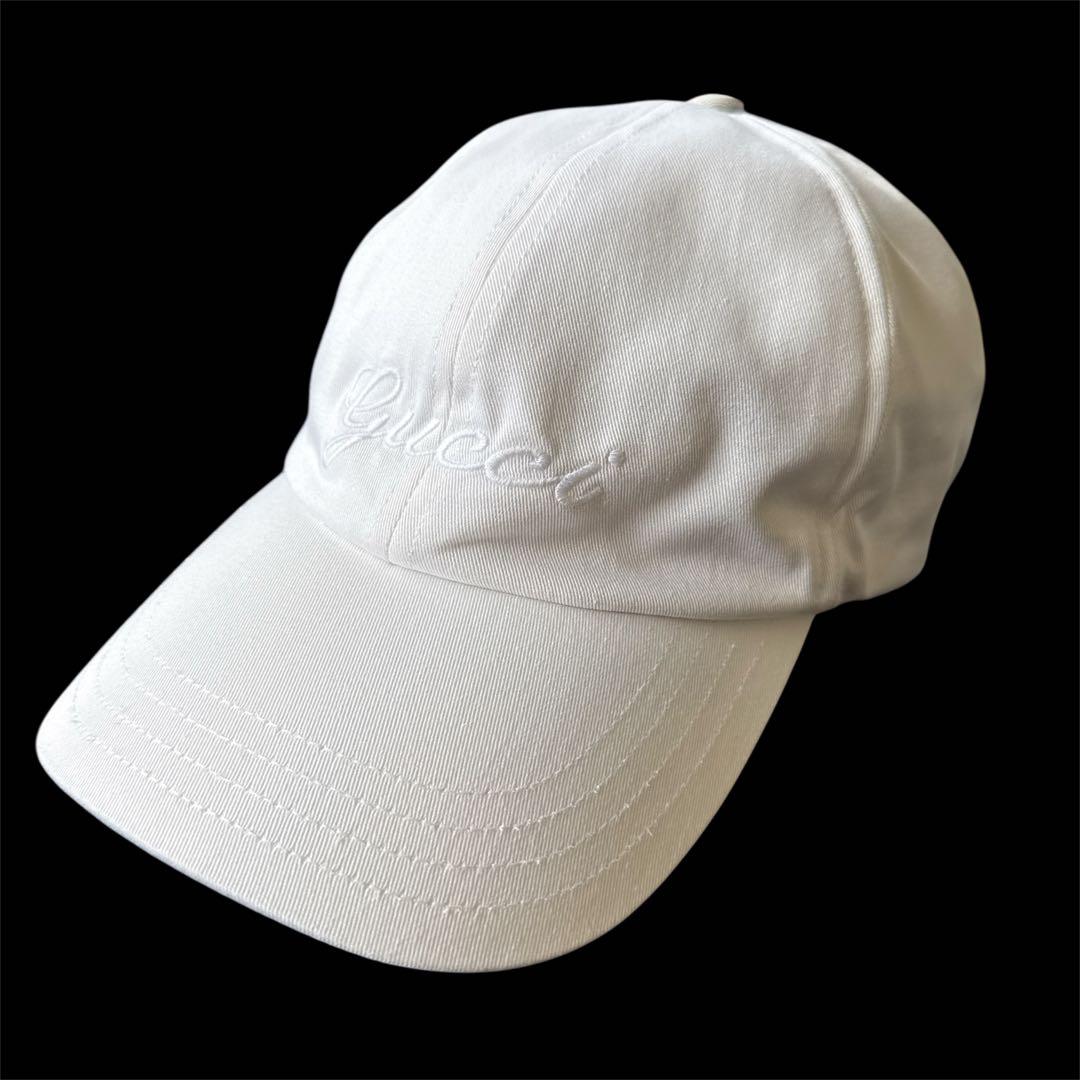 Gucci グッチ エンブロイダリーベースボールキャップ 帽子 ホワイト系