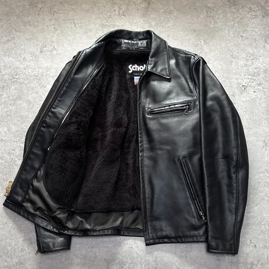 ショット 643 ライナー 襟付 シングルライダース レザージャケット 36 黒 楽天市場】【クーポン配布中】ショット SCHOTT 643 当店別注 襟付き